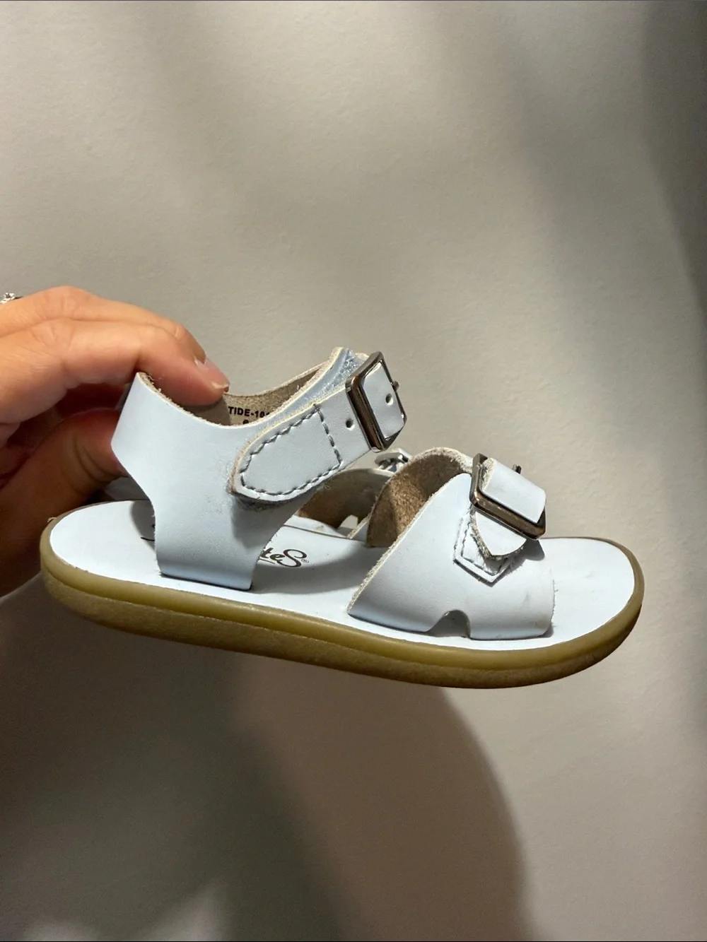 FootMates light blue Double-Buckle Kids Sandals with Ankle Strap
